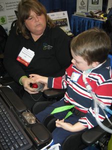 Technology demonstration with little boy